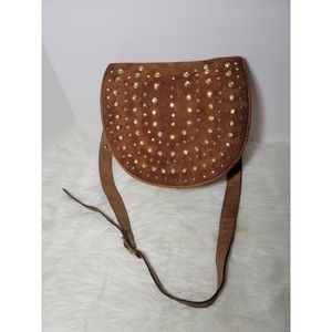 El Vaquero EV Alligator Suede Leather Purse bag Italy Crossbody Stones READ